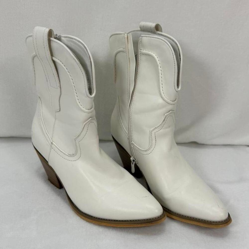White western ankle boots